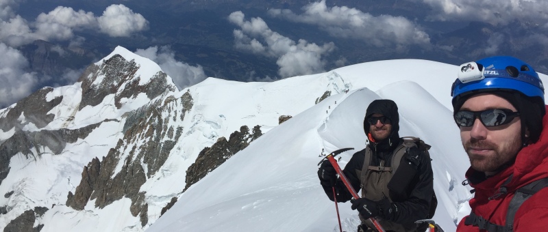 Bosses Ridge Mont Blanc Ross Hewitt Guiding
