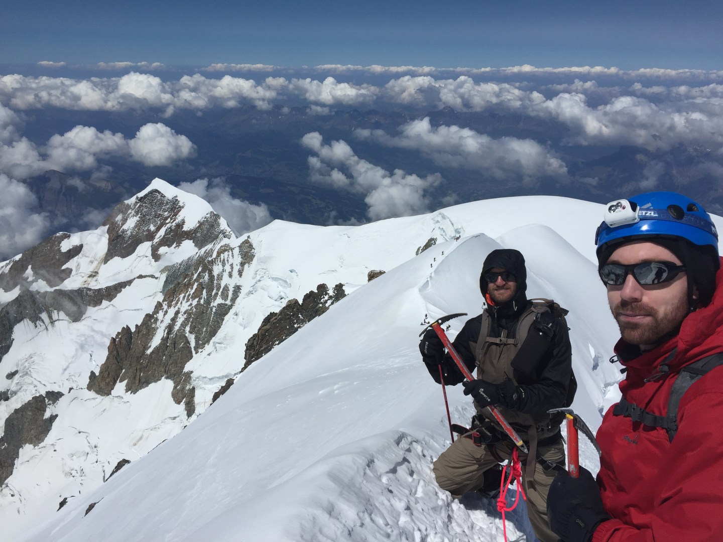 Bosses Ridge Mont Blanc Ross Hewitt Guiding
