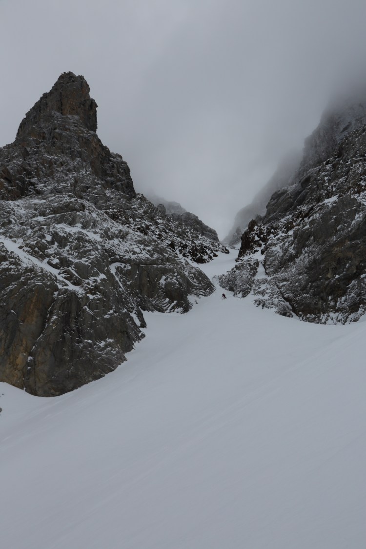 Michelle Blaydon in Dent Jaune Couloir 12
