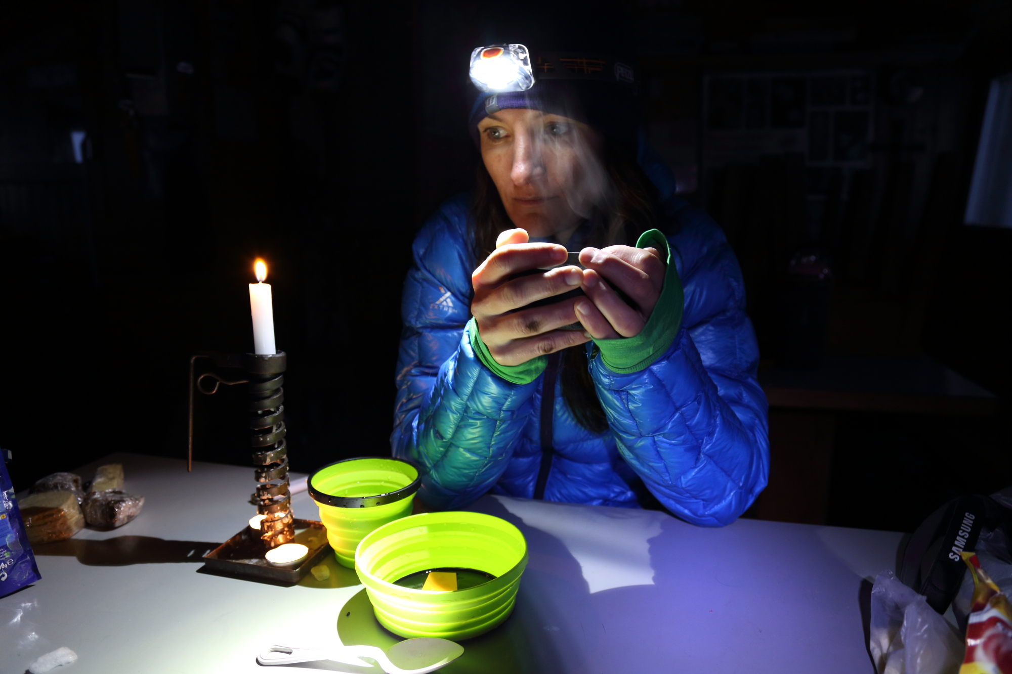 Michelle Blaydon in the Dents du Midi refuge