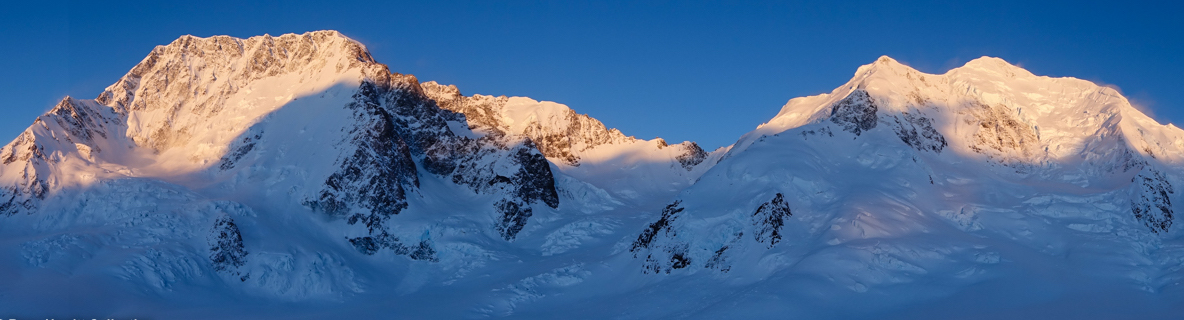 Sunrise on Aoraki / Mount Cook and Tasman by Ross Hewitt