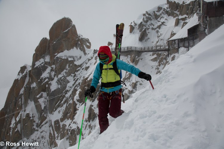 Michelle Blaydon in vallee blanche