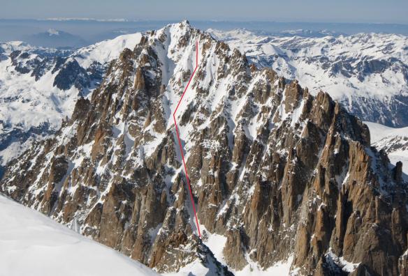 chardonnet-se-couloir ski descent topo ross hewitt