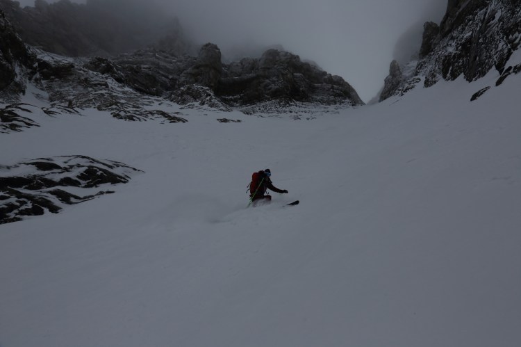 Michelle Blaydon in Dent Jaune Couloir 7