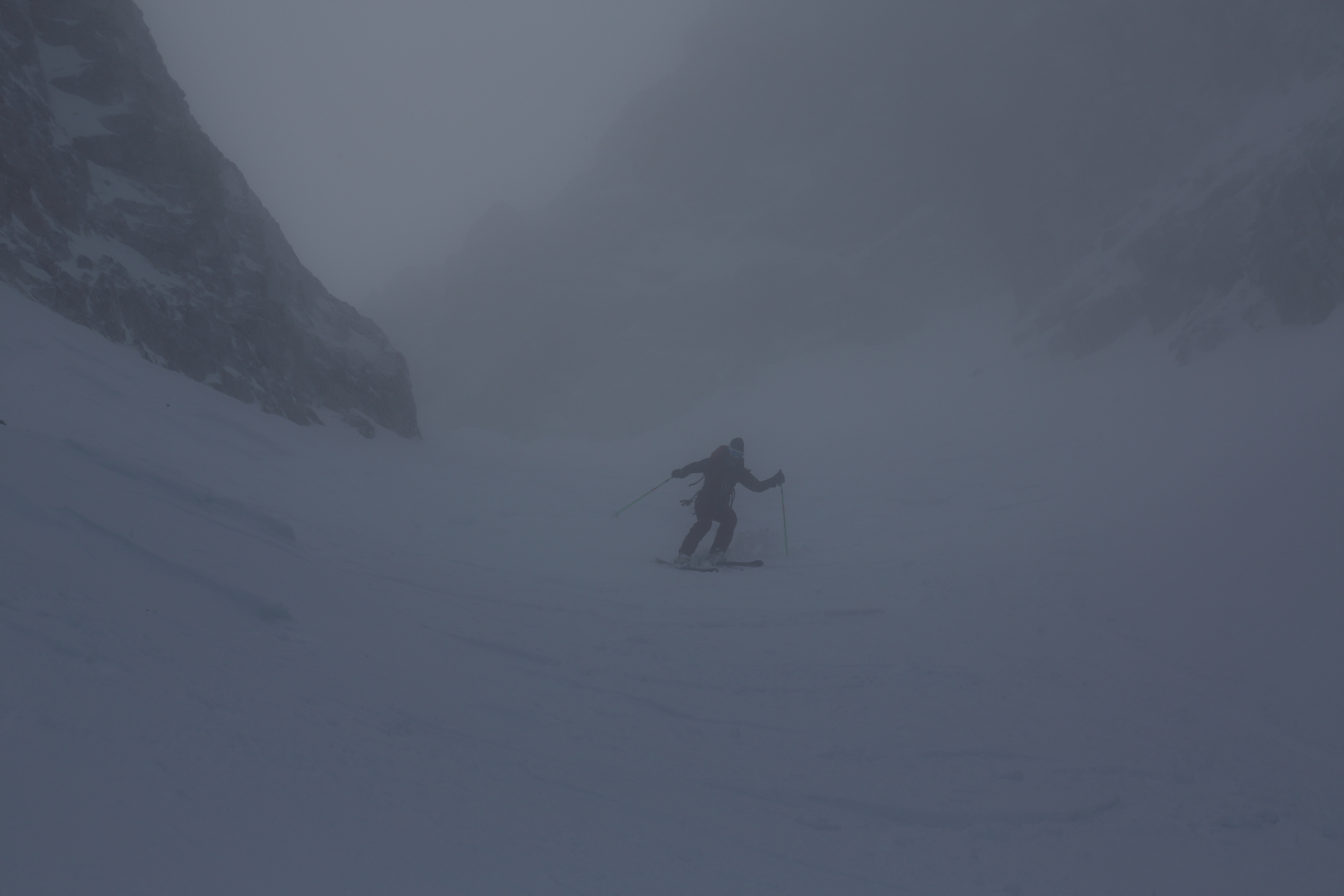 Michelle Blaydon in Dent Jaune Couloir 1