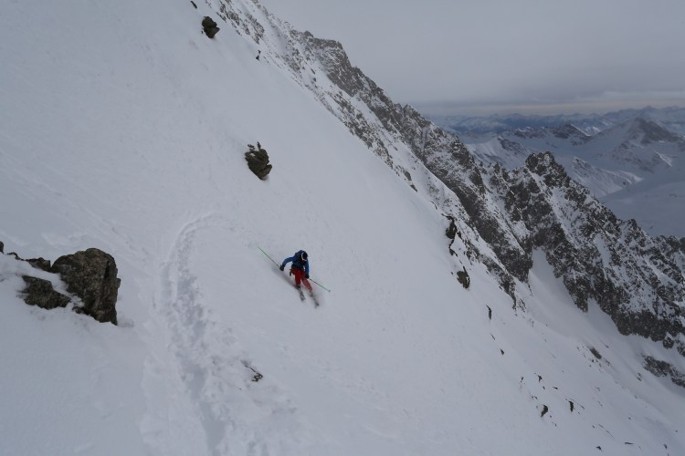 Michelle Blaydon on Petit Dent de Geant Face Sud