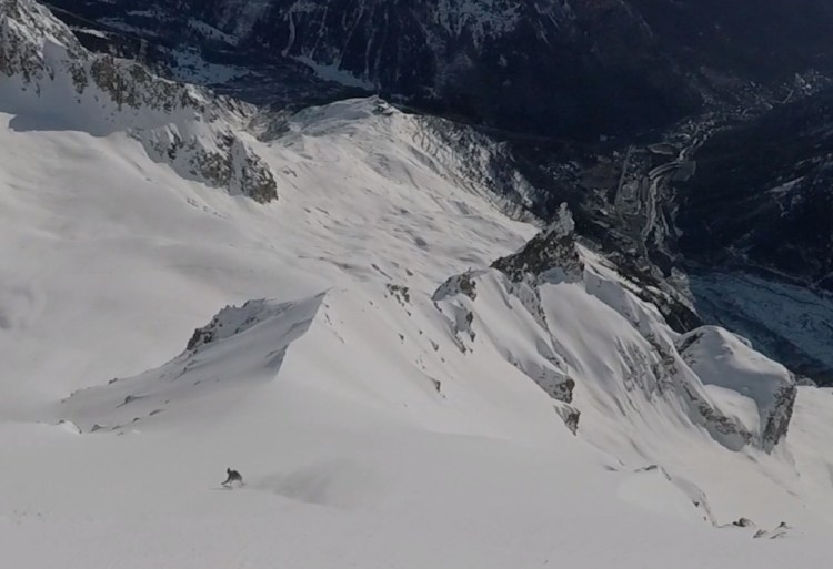 Opening the Entreves Spur, Skyway, Chamonix